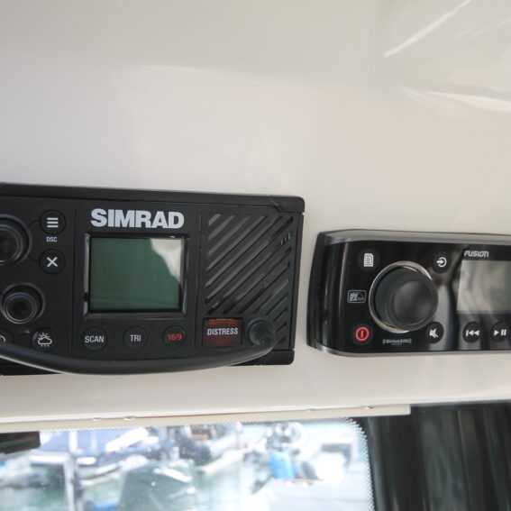 Quicksilver 605 PilotHouse for Sale in Devon - Simrad VHF & Fusion Sound System