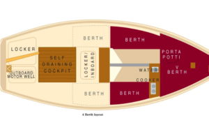 Cornish Shrimper 19 for Sale Devon Somerset Layout