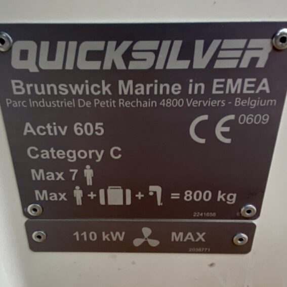 Quicksilver 605 Open 115HP Outboard for Sale in Devon